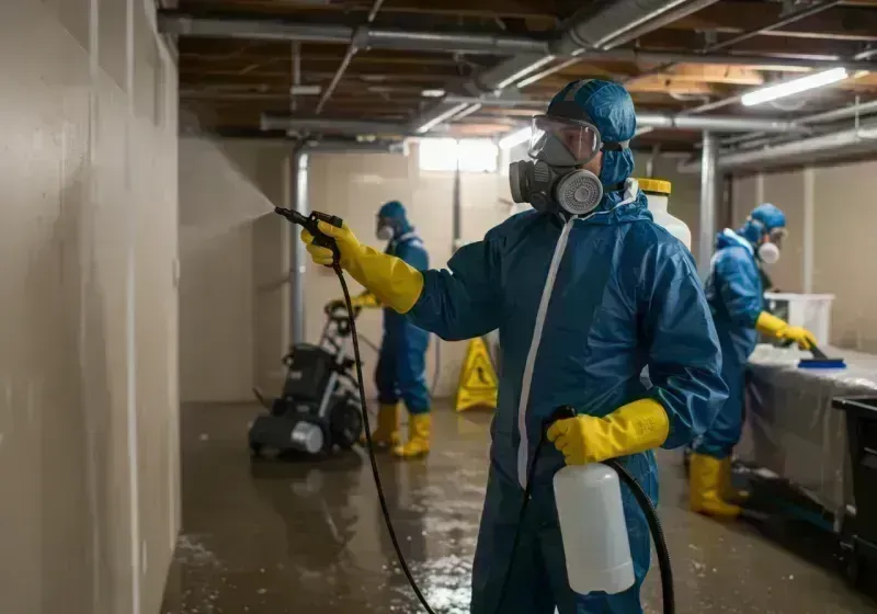 Basement Sanitization and Antimicrobial Treatment process in Nice, CA